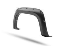 Black Pocket/Rivet Style Smooth Finish 4-Piece Fender Flare Set For 2021-2022 Chevrolet Colorado 74.0 In Bed Bushwacker