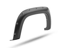 Black Pocket/Rivet Style Smooth Finish 4-Piece Fender Flare Set For 2021-2022 Chevrolet Colorado 74.0 In Bed Bushwacker