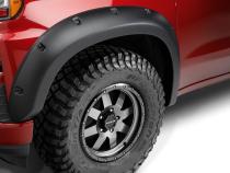 Black Forge Pocket/Rivet Textured Finish 4-Pc Fender Flare Set For 19-21 Chevrolet Silverado 1500, 2022 Chevrolet Silverado 1500 Ltd Bushwacker