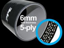 3.5 Inch X 36 Inch L 6MM 5-Ply Silicone Hose PPE Diesel