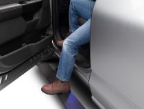 PowerStep Running Boards Plug N Play System For 2015-2020 Ford F-150 Reg cab w/ Electronic E-Brake Only SuperCab SuperCrew AMP Research